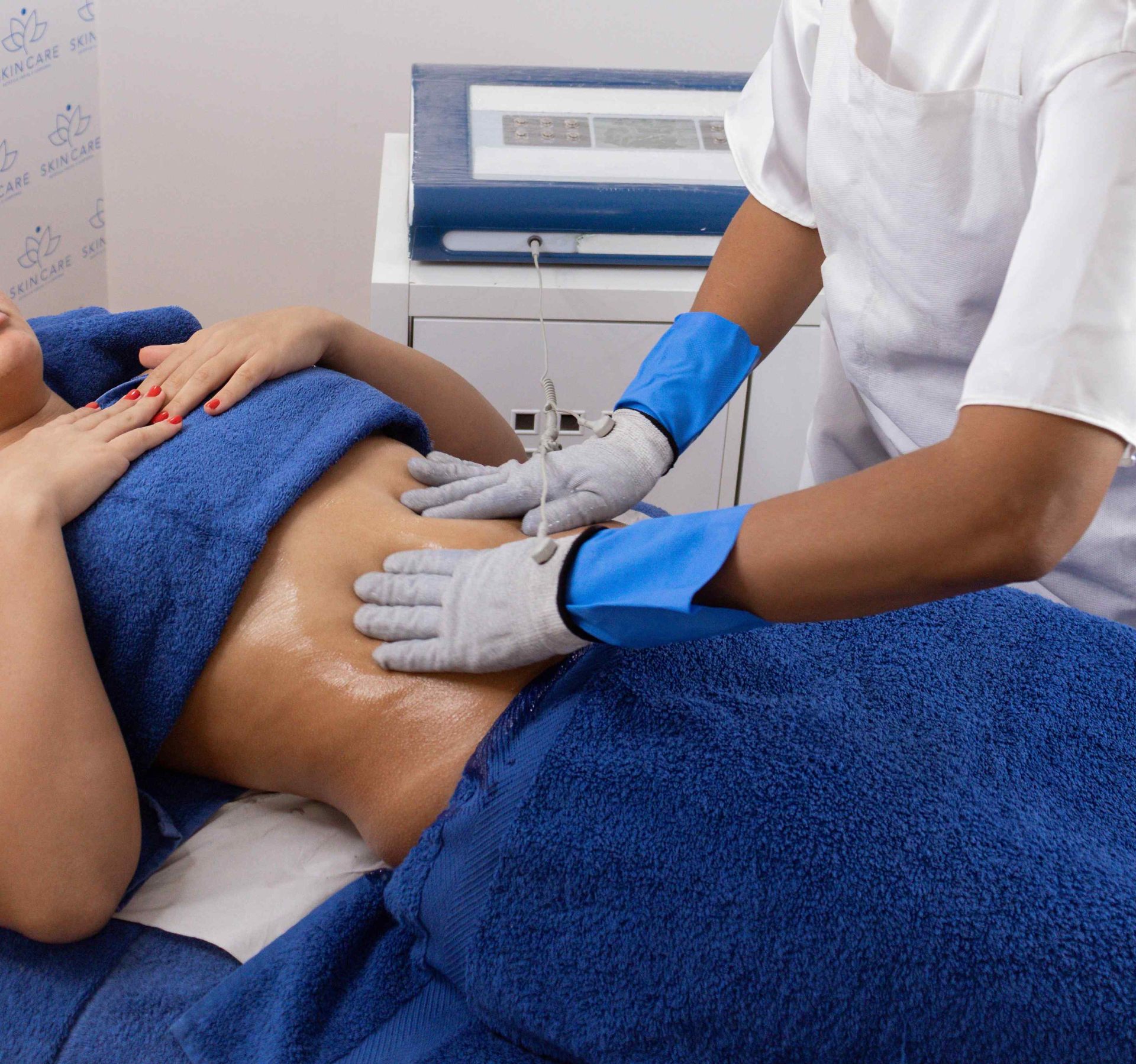 Tratamento de drenagem linfática elétrica na Skincare Lisboa